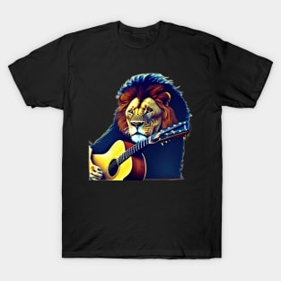 The king of the Jungle playing guitar T-Shirt